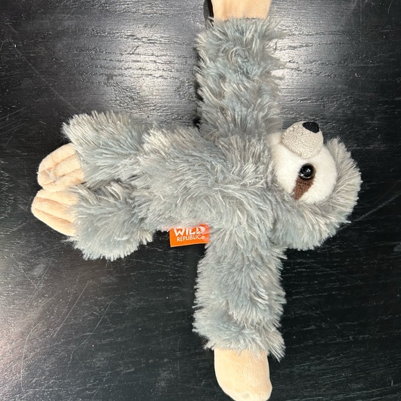 Wild Republic Gray Sloth Plush Toy- slap bracket- some wear- zoo animals - Picture 1 of 5
